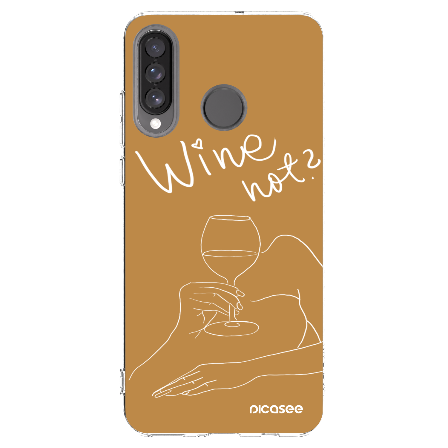 Picasee silikonski prozorni ovitek za Huawei P30 Lite - Wine not
