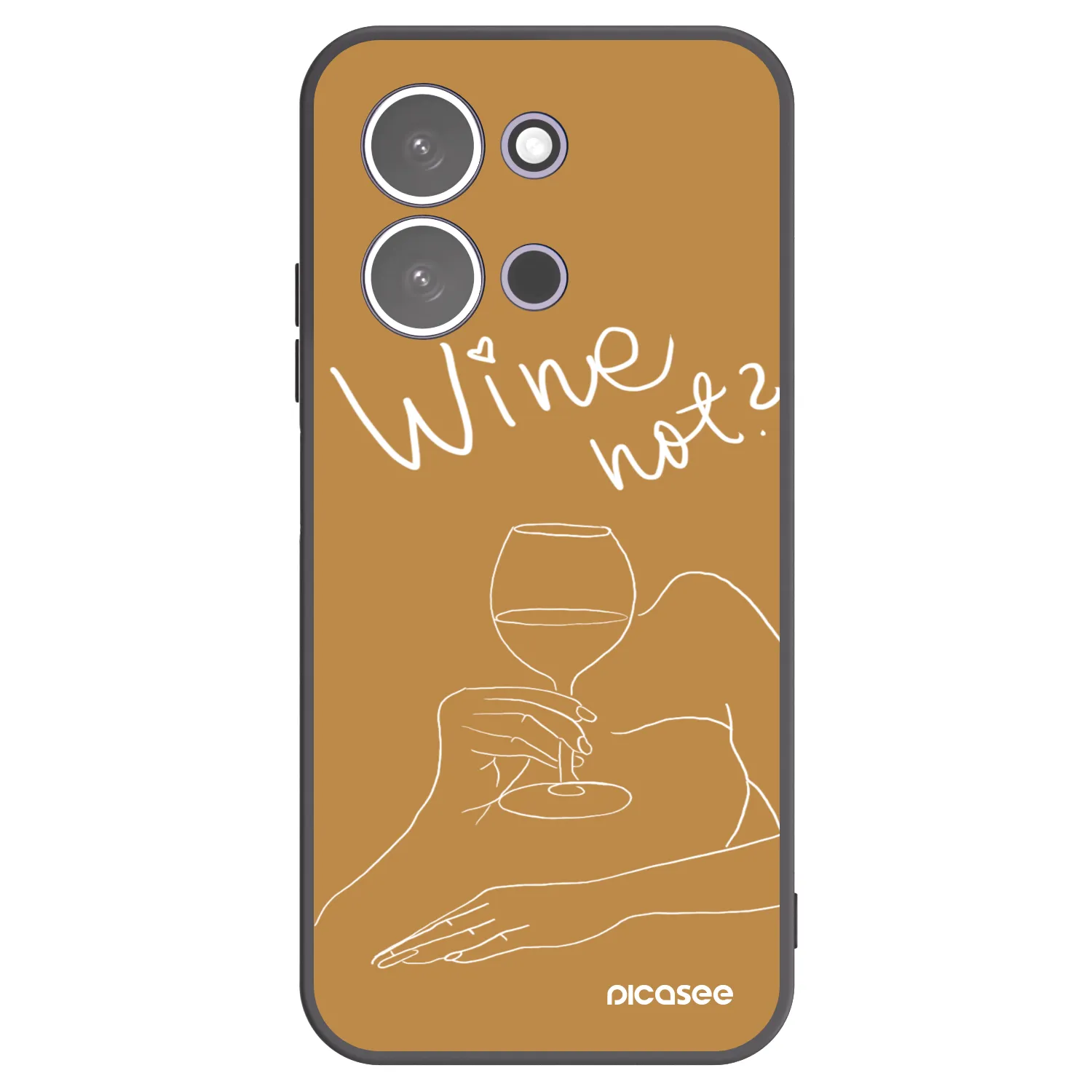 Picasee silikonski črni ovitek za Xiaomi Redmi 15C 5G - Wine not