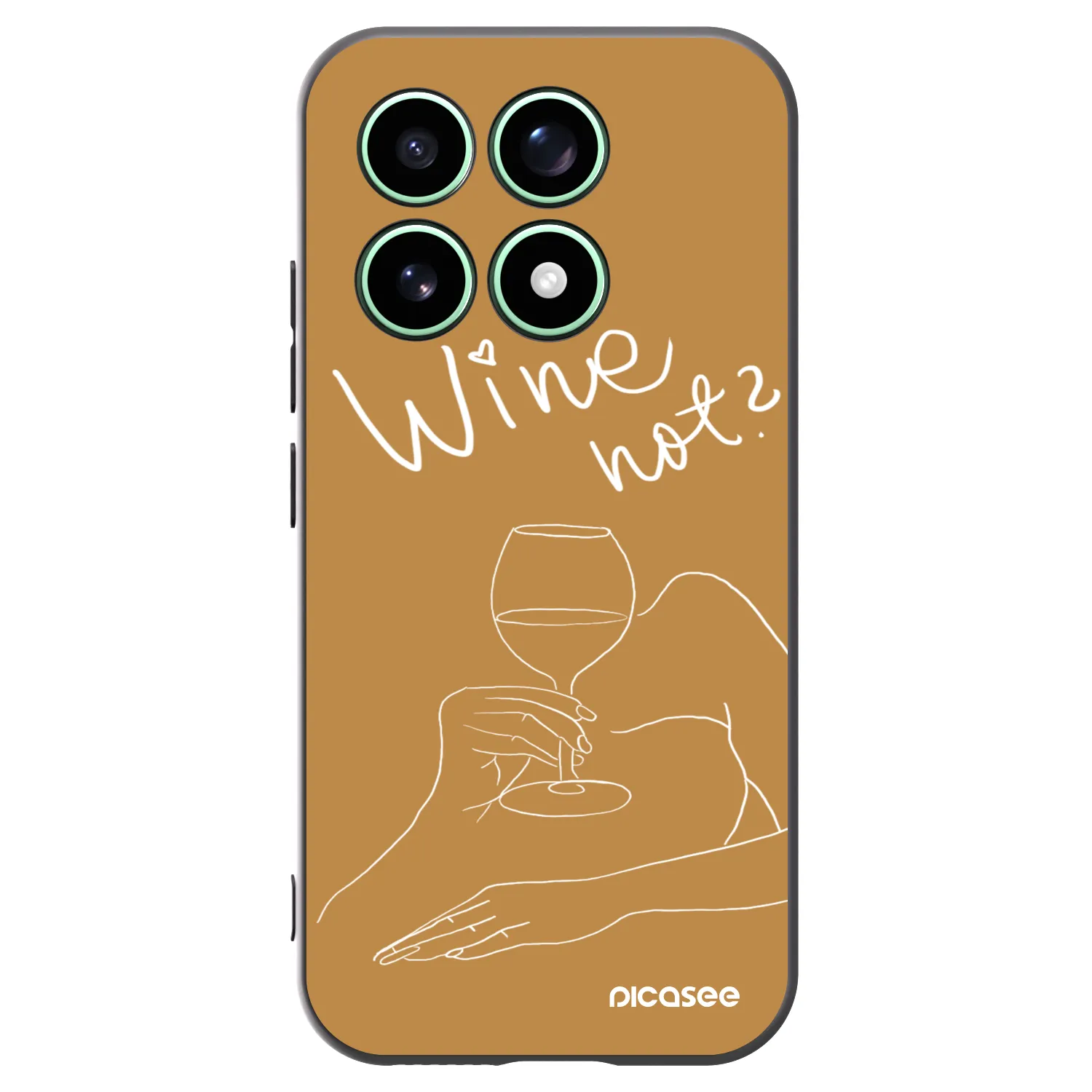 Picasee silikonski črni ovitek za Xiaomi 17 - Wine not