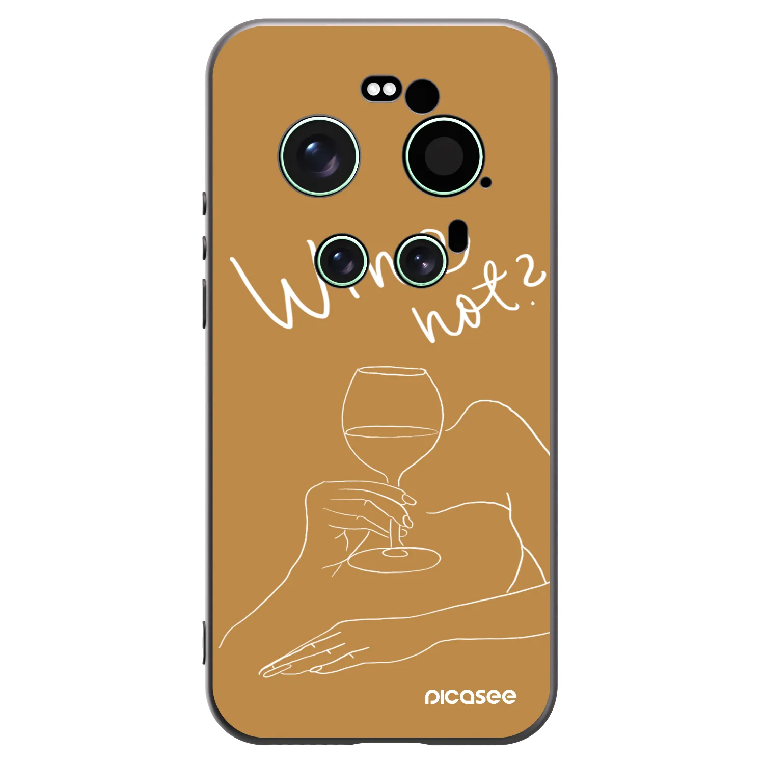 Picasee silikonski črni ovitek za Xiaomi 17 Ultra - Wine not
