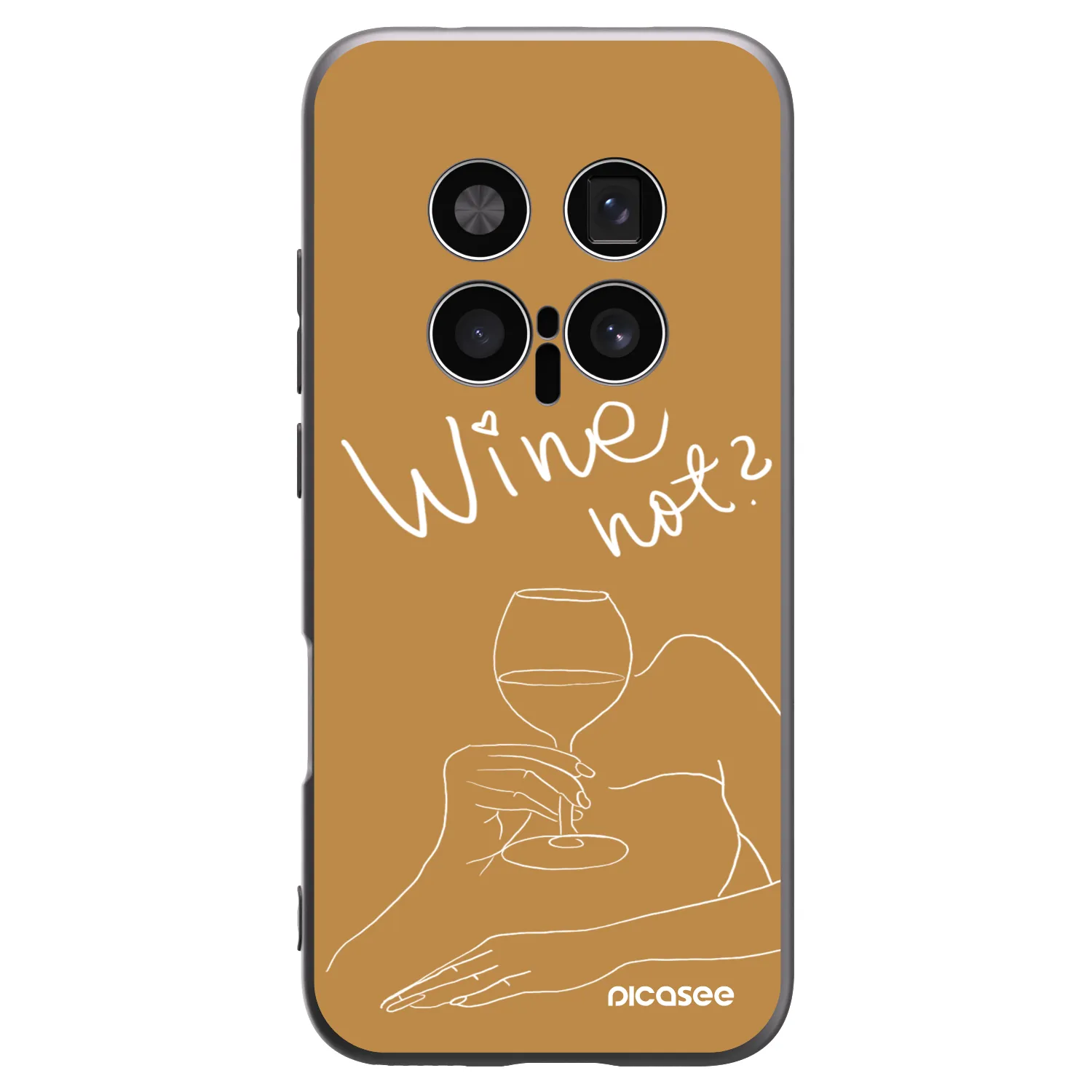 Picasee silikonski črni ovitek za Honor Magic8 Pro 5G - Wine not