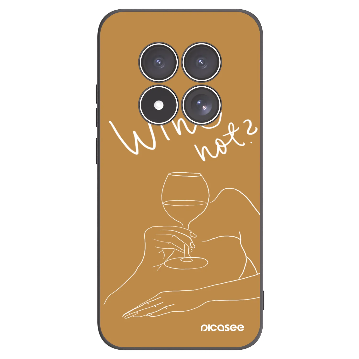 Picasee silikonski črni ovitek za Xiaomi Redmi Note 15 Pro 5G - Wine not
