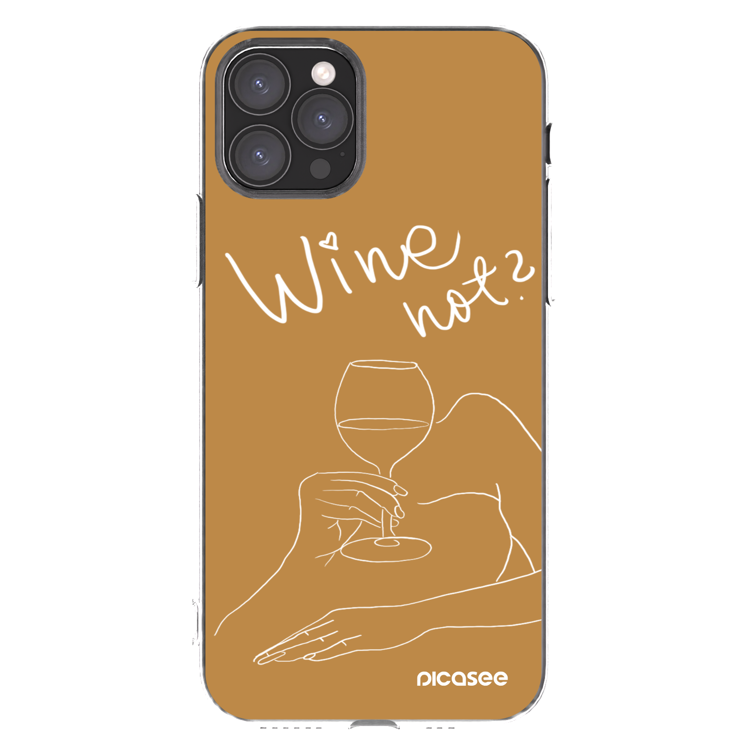 Picasee silikonski prozorni ovitek za Apple iPhone 11 Pro - Wine not