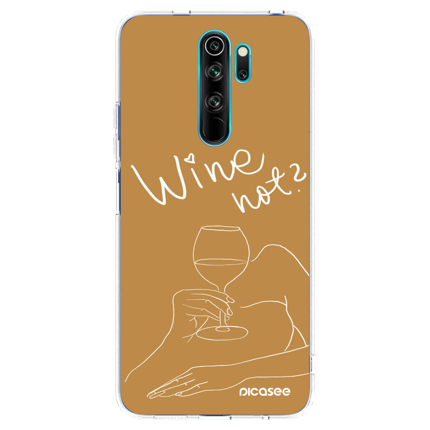 Picasee silikonski prozorni ovitek za Xiaomi Redmi Note 8 Pro - Wine not