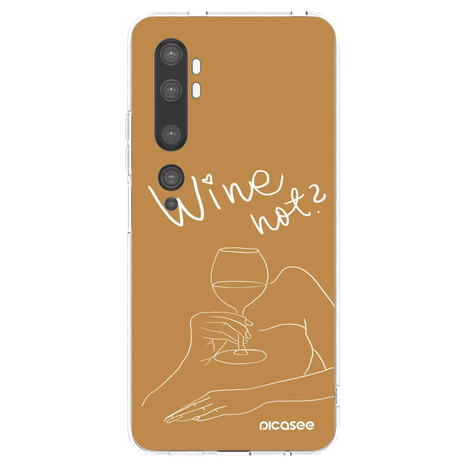 Picasee silikonski prozorni ovitek za Xiaomi Mi Note 10 (Pro) - Wine not