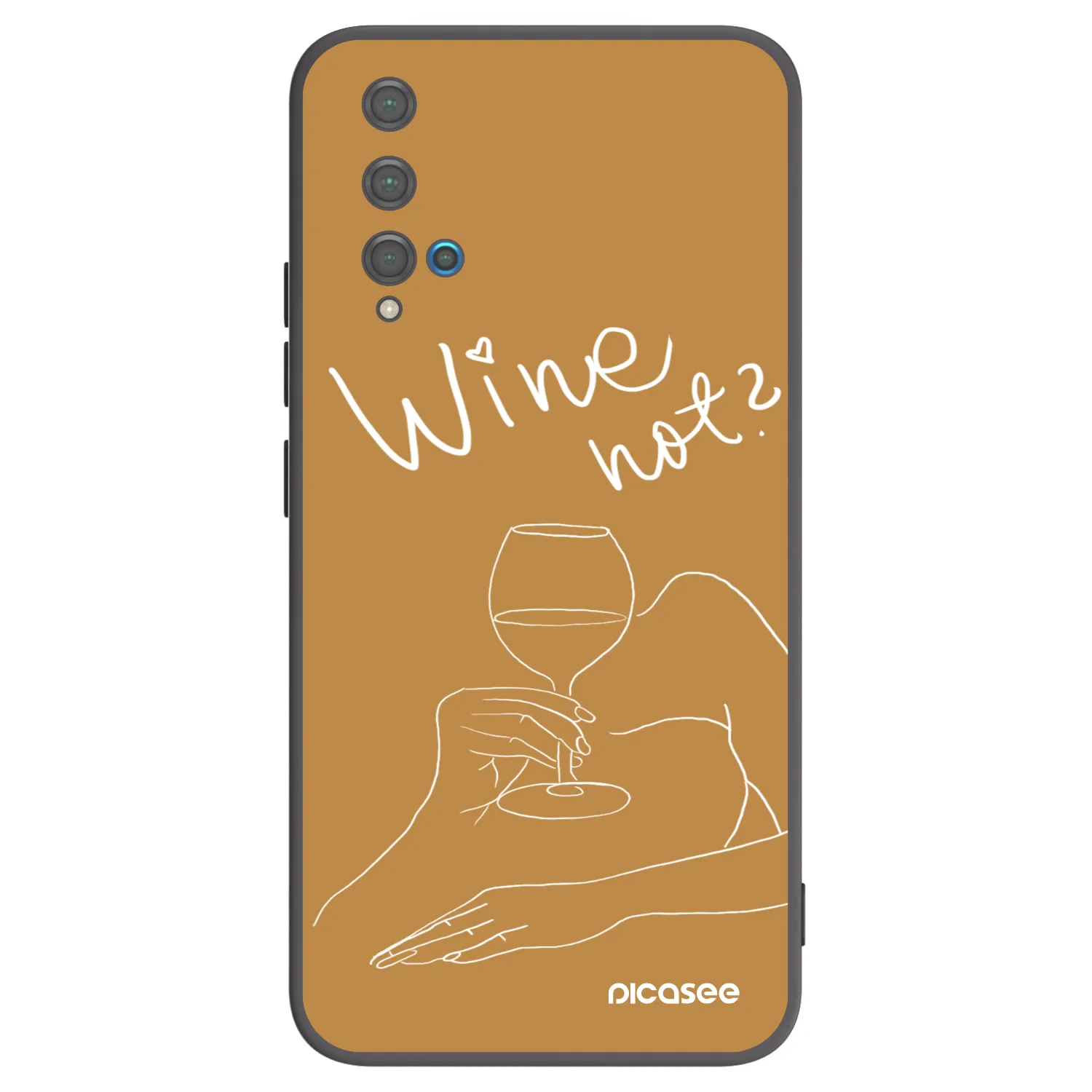 Picasee silikonski črni ovitek za Huawei Nova 5T - Wine not