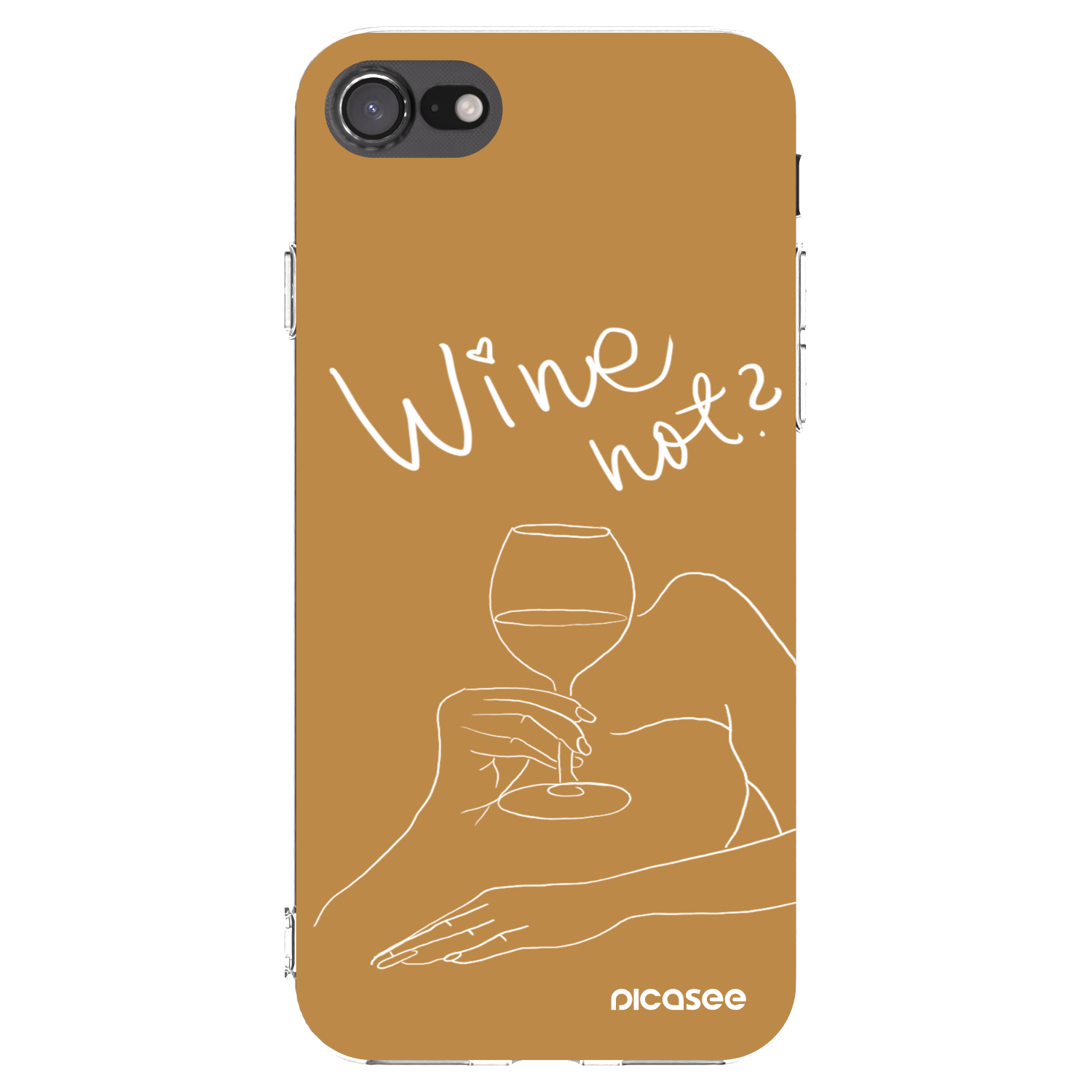 Picasee silikonski prozorni ovitek za Apple iPhone SE 2020 - Wine not