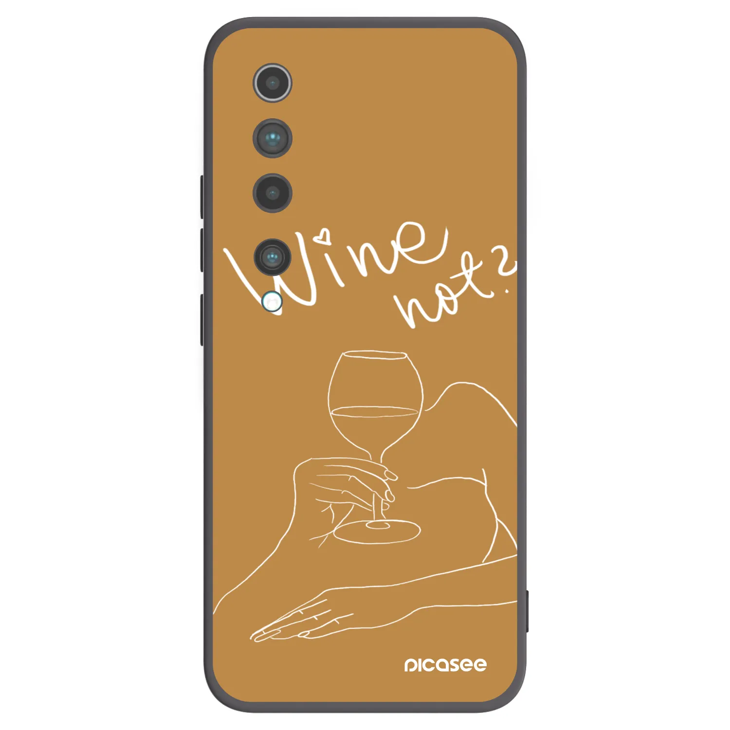 Picasee silikonski črni ovitek za Xiaomi Mi 10 - Wine not