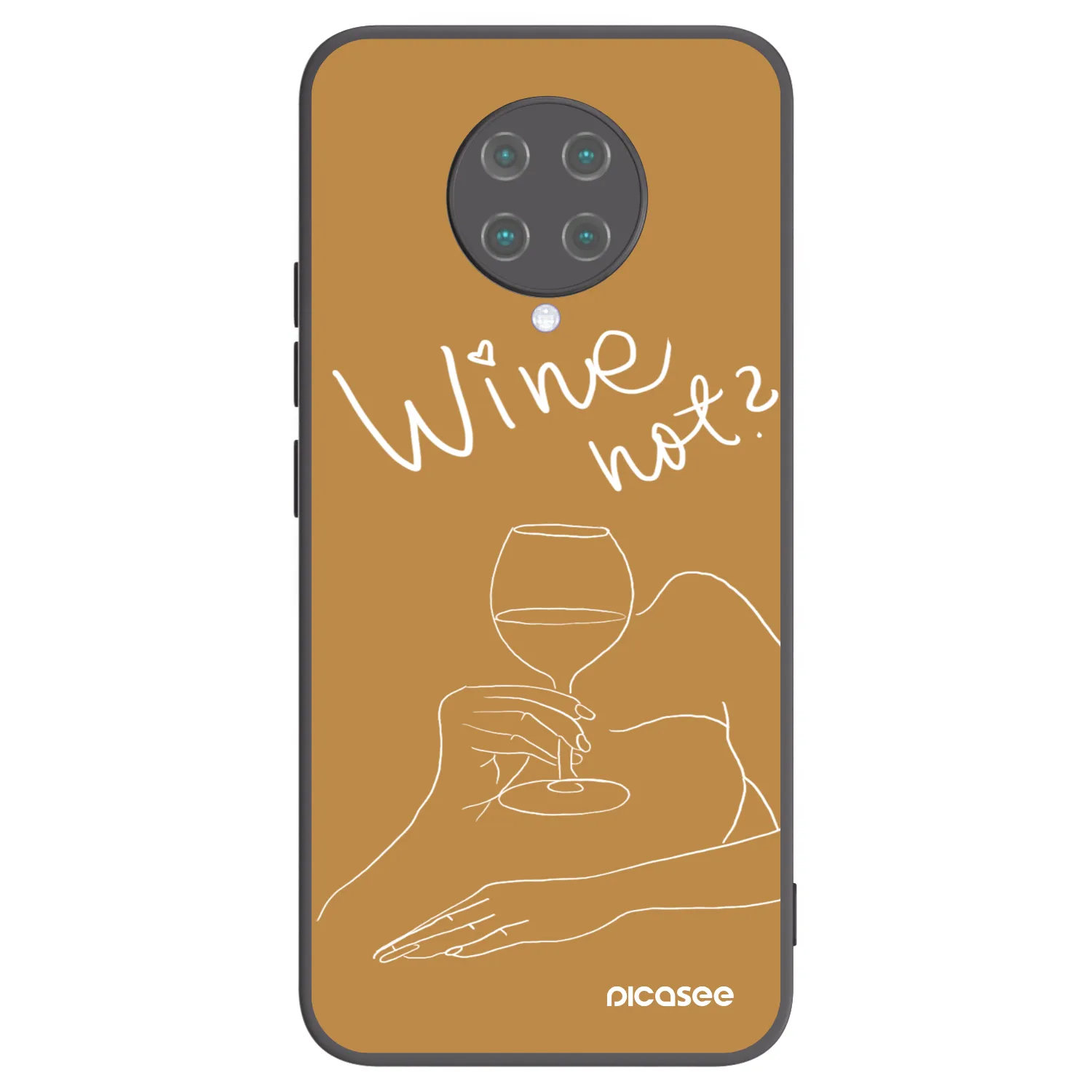 Picasee silikonski črni ovitek za Xiaomi Poco F2 Pro - Wine not