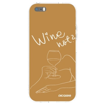Picasee silikonski prozorni ovitek za Apple iPhone 5/5S/SE - Wine not