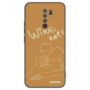 Picasee silikonski črni ovitek za Xiaomi Redmi 9 - Wine not
