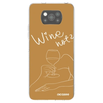 Picasee silikonski črni ovitek za Xiaomi Poco X3 - Wine not