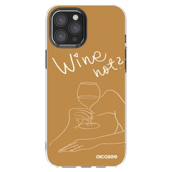 Picasee silikonski prozorni ovitek za Apple iPhone 12 Pro Max - Wine not