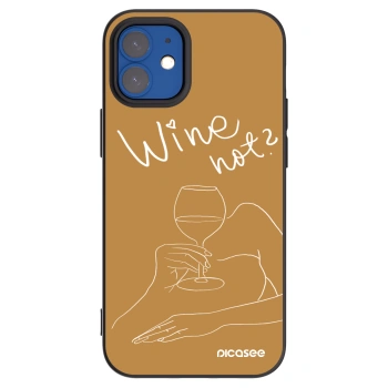 Picasee silikonski črni ovitek za Apple iPhone 12 mini - Wine not