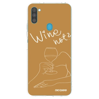Picasee silikonski prozorni ovitek za Samsung Galaxy M11 - Wine not