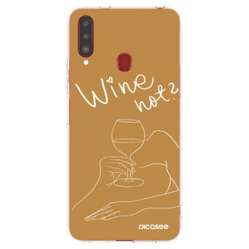 Picasee silikonski prozorni ovitek za Samsung Galaxy A20s - Wine not