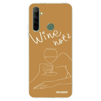 Picasee silikonski prozorni ovitek za Realme 6i - Wine not