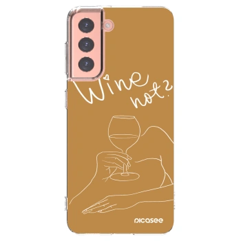 Picasee silikonski prozorni ovitek za Samsung Galaxy S21 5G G991B - Wine not