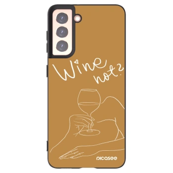 Picasee silikonski črni ovitek za Samsung Galaxy S21 5G G991B - Wine not