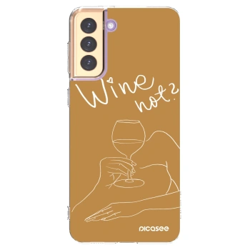 Picasee silikonski prozorni ovitek za Samsung Galaxy S21+ 5G G996F - Wine not