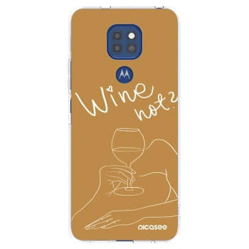 Picasee silikonski prozorni ovitek za Motorola Moto G9 Play - Wine not