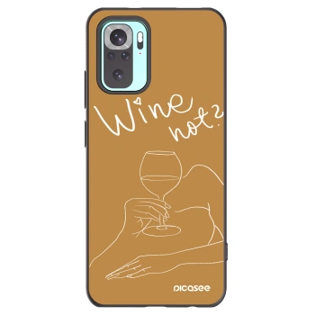Picasee silikonski črni ovitek za Xiaomi Redmi Note 10 Pro - Wine not