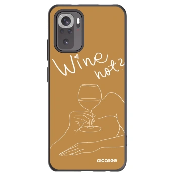 Picasee silikonski črni ovitek za Xiaomi Redmi Note 10S - Wine not