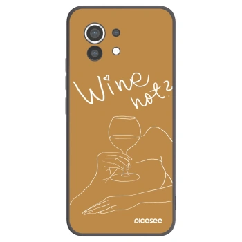 Picasee silikonski črni ovitek za Xiaomi Mi 11 - Wine not