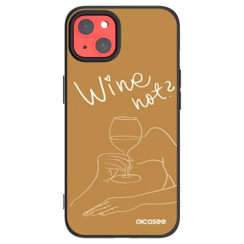 Picasee silikonski črni ovitek za Apple iPhone 13 - Wine not