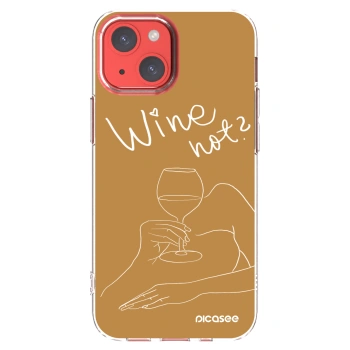 Picasee silikonski prozorni ovitek za Apple iPhone 13 mini - Wine not