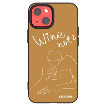 Picasee silikonski črni ovitek za Apple iPhone 13 mini - Wine not