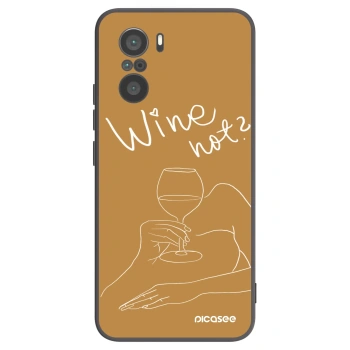 Picasee silikonski črni ovitek za Xiaomi Poco F3 - Wine not