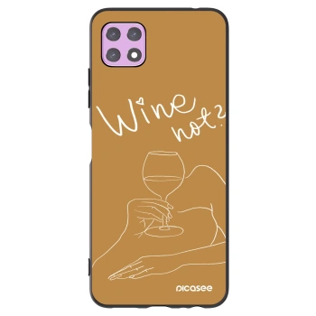 Picasee silikonski črni ovitek za Samsung Galaxy A22 A226B 5G - Wine not