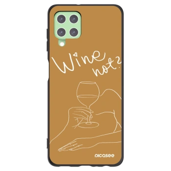 Picasee silikonski črni ovitek za Samsung Galaxy A22 A225F 4G - Wine not