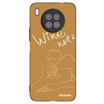 Picasee silikonski črni ovitek za Huawei Nova 8i - Wine not