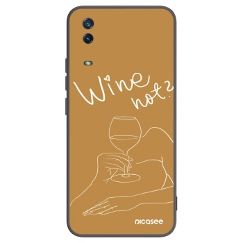 Picasee silikonski črni ovitek za Vivo Y11s - Wine not