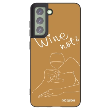 Picasee silikonski črni ovitek za Samsung Galaxy S21 FE 5G - Wine not