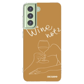 Picasee silikonski prozorni ovitek za Samsung Galaxy S21 FE 5G - Wine not