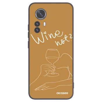 Picasee silikonski črni ovitek za Xiaomi 12 Pro - Wine not