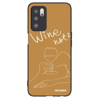 Picasee silikonski črni ovitek za OPPO A16 - Wine not