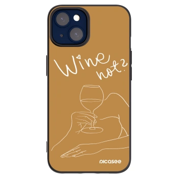 Picasee silikonski črni ovitek za Apple iPhone 14 - Wine not