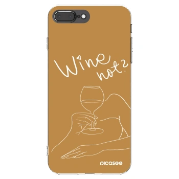Picasee silikonski prozorni ovitek za Apple iPhone 8 Plus - Wine not