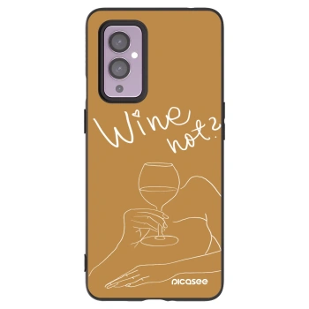 Picasee silikonski črni ovitek za OnePlus 9 - Wine not