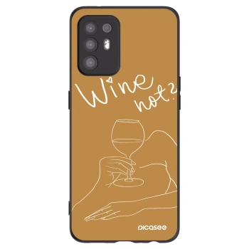Picasee silikonski črni ovitek za OPPO A94 5G - Wine not