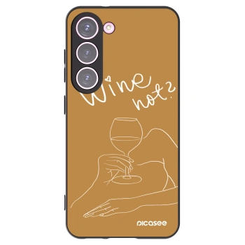 Picasee silikonski črni ovitek za Samsung Galaxy S23 5G - Wine not