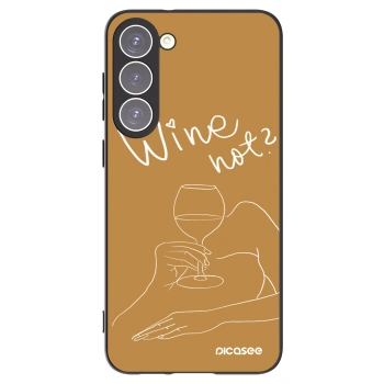 Picasee silikonski črni ovitek za Samsung Galaxy S23+ 5G - Wine not