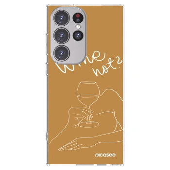 Picasee silikonski prozorni ovitek za Samsung Galaxy S23 Ultra 5G - Wine not