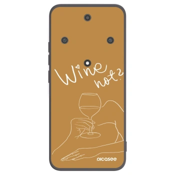Picasee silikonski črni ovitek za Honor Magic5 Lite 5G - Wine not