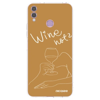 Picasee silikonski prozorni ovitek za Honor 8X - Wine not