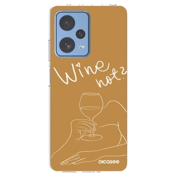 Picasee silikonski prozorni ovitek za Xiaomi Redmi Note 12 Pro 5G - Wine not